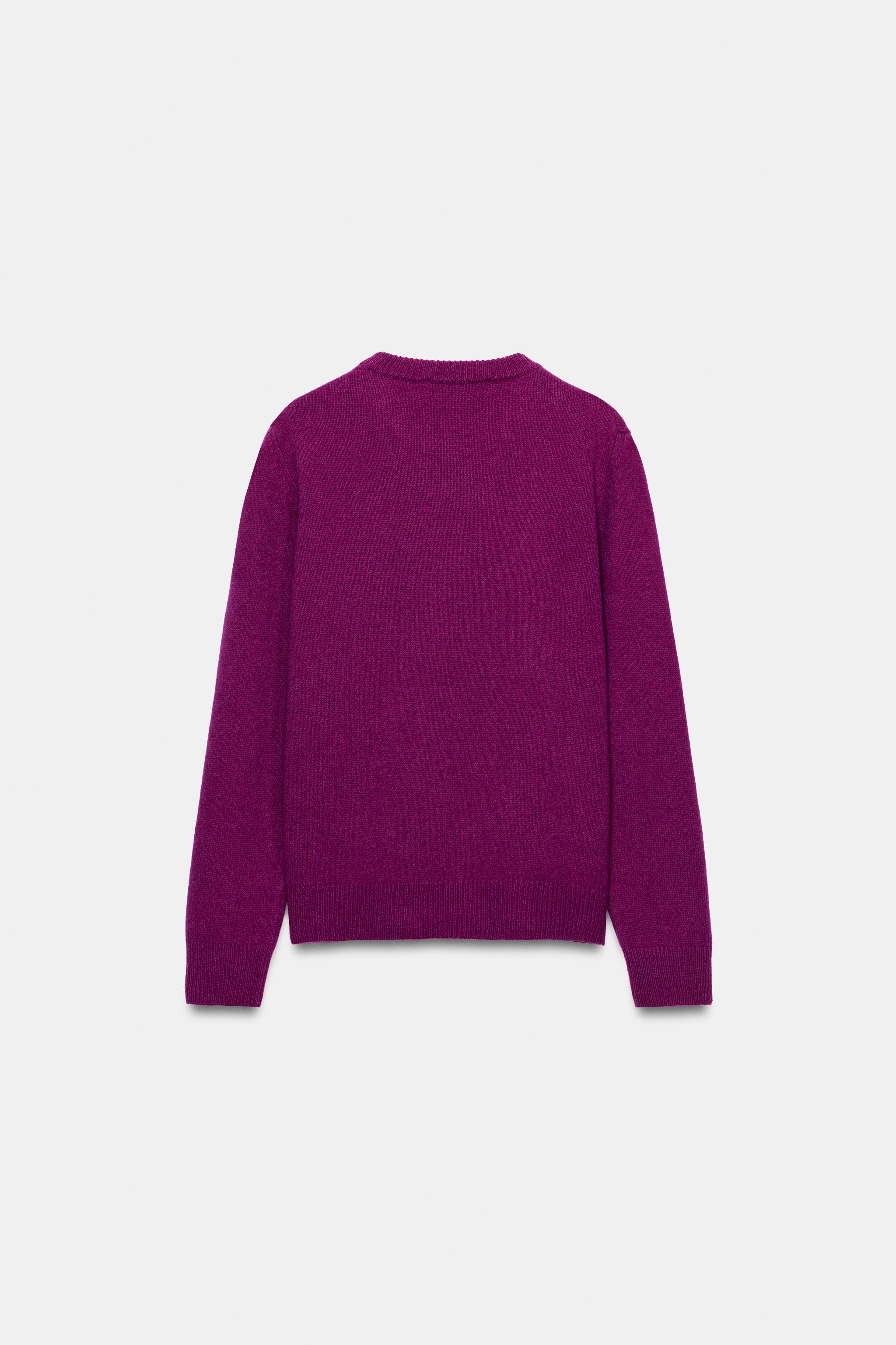 PULL UNI EN CACHEMIRE ET LAINE